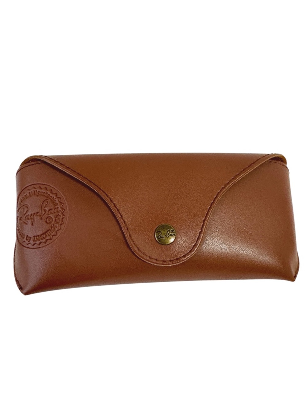 RAYBAN Brown Sunglasses Case, Snap Front closure Suede Lined